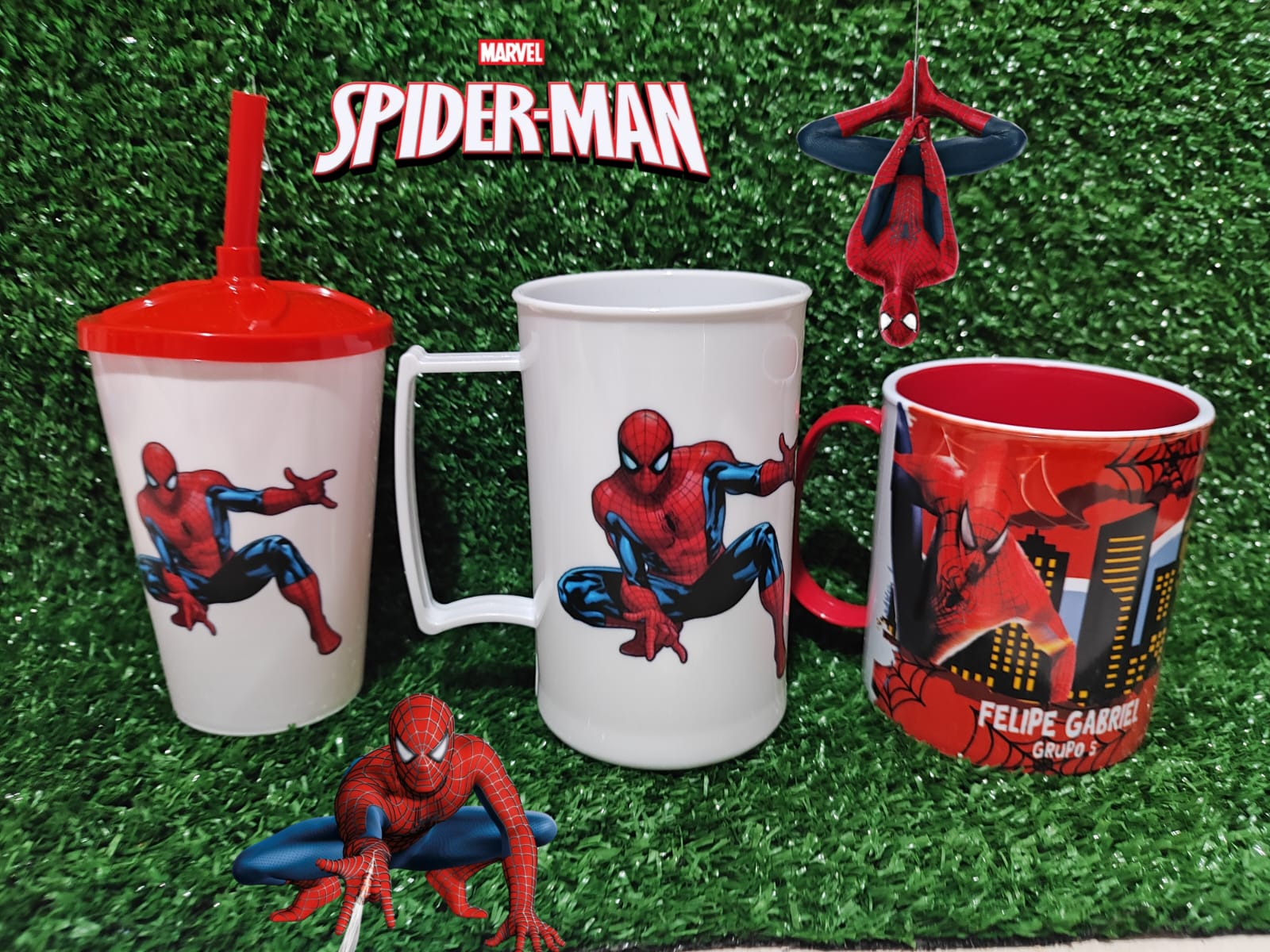 Caneca Polimero+Copo Canudo+Caneca 300ml